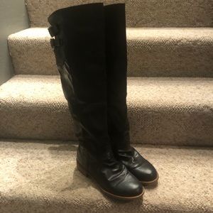 Black knee high boots